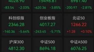 全球资本市场遭遇“黑色星期四”，科技资产遭剧烈抛售！A股全线下挫，创业板指、科创50指数创自2025年4月7日以来最大跌幅，市场大跌三大原因找到了！