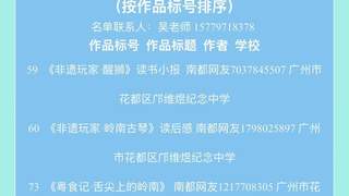 看过来！广东全民经典阅读大赛青少年赛道图文晋级名单出炉！