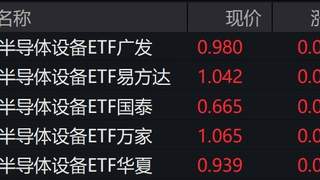 半导体概念股拉升 半导体设备ETF涨近4%
