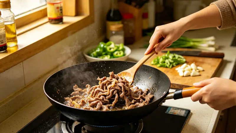 西兰花炒肉片不翻车,记住这三个关键,脆嫩下饭