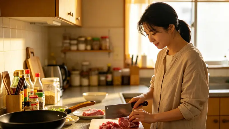 肉片炒油麦菜脆嫩鲜香秘诀
