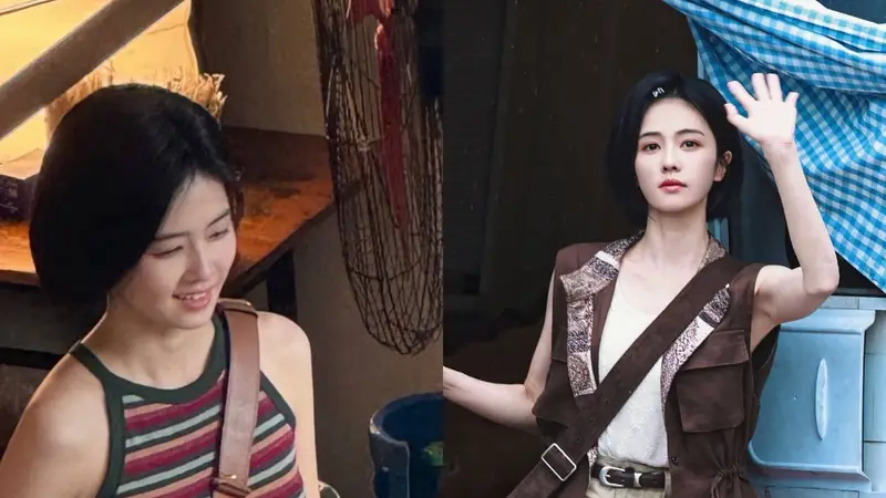 白鹿短发造型热度拉满!两套夏日穿搭可盐可飒风格亮眼