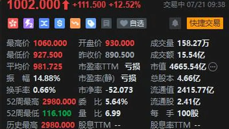 智谱AI盘价大涨19% 道指国产AI算力中心完工 同时完成对中科加禾收购