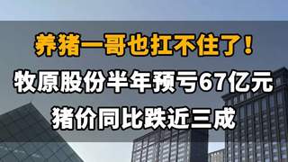 【养猪一哥也扛不住了！牧原股份半年亏掉67亿元，猪价同比跌近三成】
