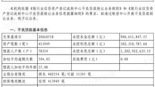 杭银消金转让12亿元不良贷款，41万笔纯信用债权全为损失和可疑类
