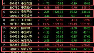 4日A股分化加剧 成交额百强仅9股下跌 均为传统行业龙头总市值9.4万亿