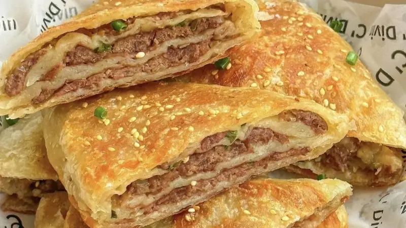 再也不出去买早餐,自家千层牛肉饼料超足