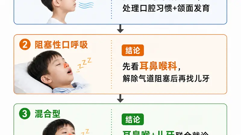 口呼吸≠单纯张嘴睡 家长别搞错首诊科室