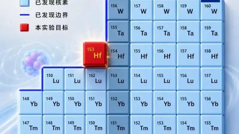 依托HIAF 中国首次成功产生并鉴别稀有原子核铪-153
