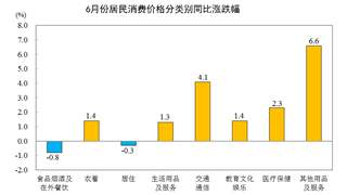 6月份CPI出炉!猪肉价格同比下降15.9%