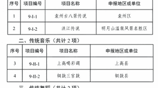 宜春市公布第九批市级非遗名录46个项目入选