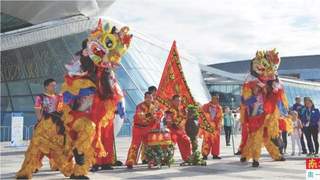 塘厦三百余年麒麟舞 亮相世博会展非遗魅力
