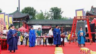 山西运城常平关帝家庙 海内外信众齐聚共祭关帝诞辰1866周年
