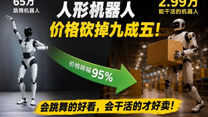 从65万降到2.99万,人形机器人价格砍掉九成五:会跳舞的机器人好看,会干活的机器人才好卖