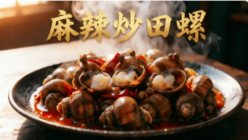 川粤风味交融 麻辣紫苏炒田螺
