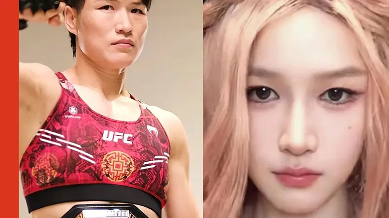 张伟丽粉色发型妆容惊艳网友,硬核肌肉依旧抢眼