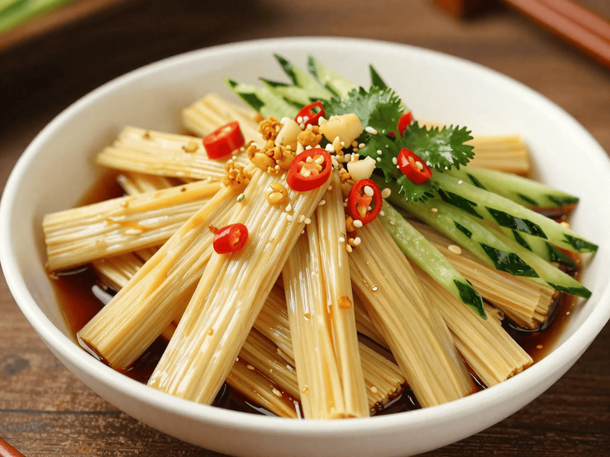 凉拌腐竹怎么泡才嫩？大厨教你这招，入味不硬还解暑
