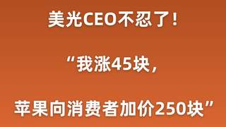 曝美光CEO吐槽：我芯片涨45元，苹果加价250