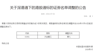 大金重工H股今起成为港股通标的