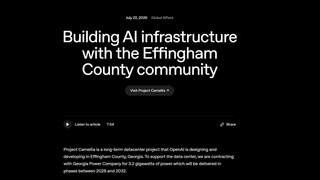 OpenAI将算力支出目标上调至7500亿美元 并在佐治亚州自建200亿美元数据中心