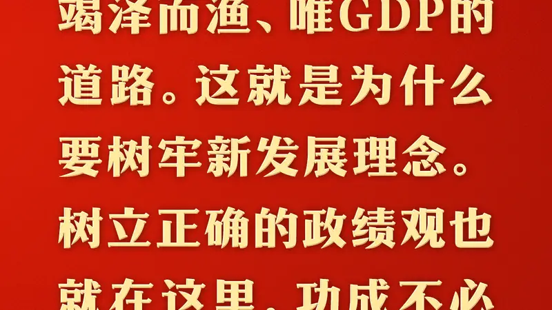 习近平主持中央政治局集体学习 强调牢固树立正确政绩观推动高质量发展