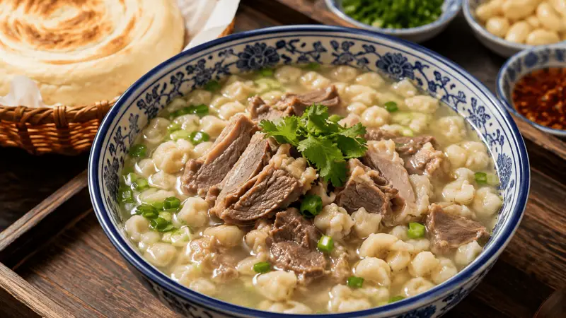 肉夹馍与羊肉泡馍 同带“馍”字吃法大不同