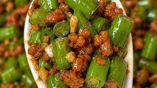 厨房小白快手菜谱！肉末炒豆角简单易做味鲜香