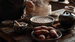 冬日街头烤红薯香依旧 质朴食材藏健康养生智慧
