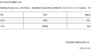 深交所调整港股通标的:网易入 福寿园出