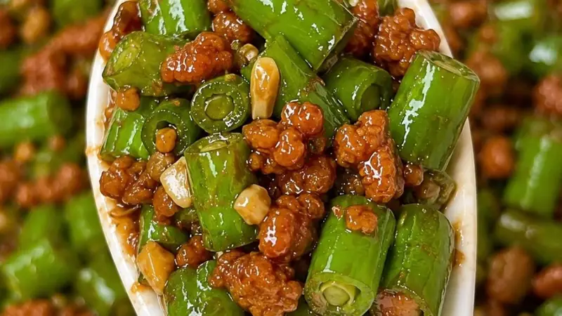 厨房小白快手菜谱!肉末炒豆角简单易做味鲜香