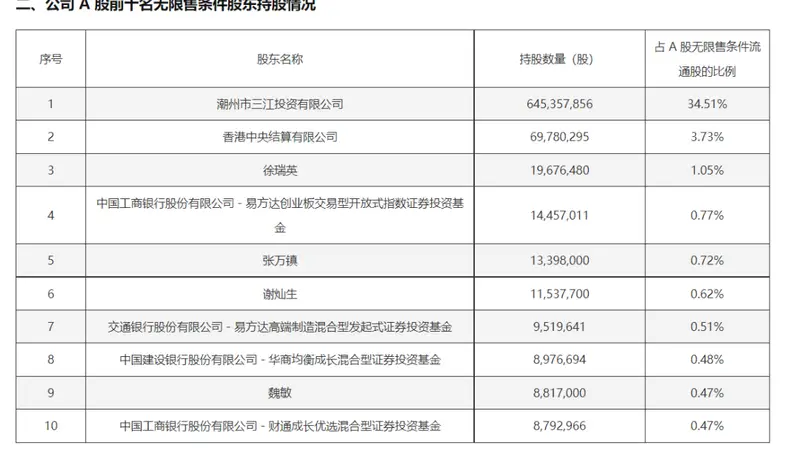 分歧加剧:MLCC龙头三环集团获易方达旗下基金大手笔增持,阿布扎比投资局大幅减持
