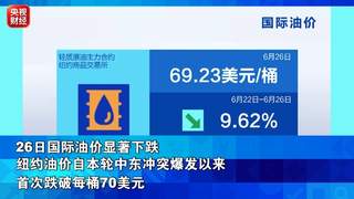 国际油价一周暴跌近10%，金银价格累计下跌！