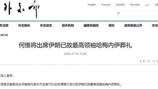 何维将出席伊朗已故最高领袖哈梅内伊葬礼