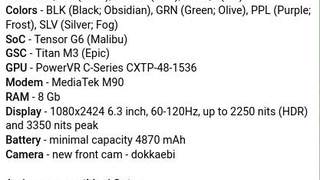谷歌Pixel 11a手机曝光：Tensor G6自研芯片，联发科M90基带