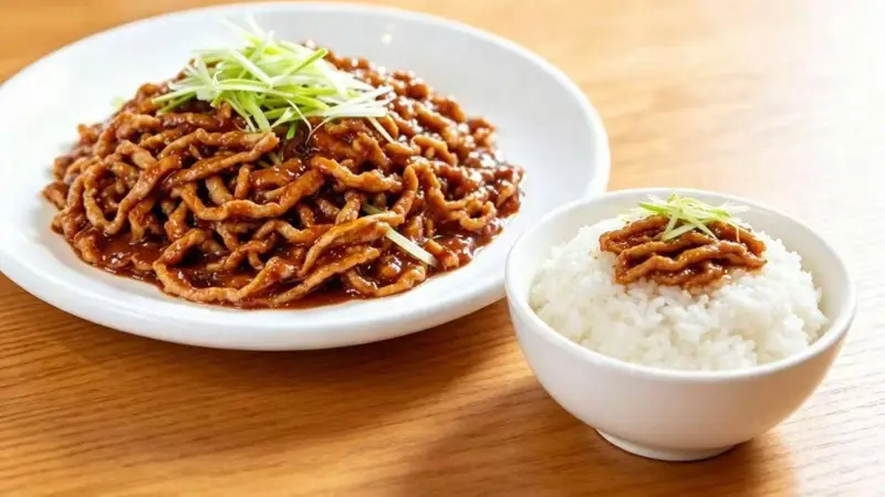 京酱肉丝简单地道做法,滑嫩入味超下饭