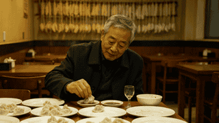 沈阳一家自助饺子馆贴出 18 元随便吃 的横幅,68 岁的大爷进店,吃了 20 多个饺子,喝光 2 两白酒