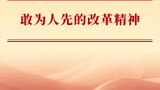 敢为人先的改革精神