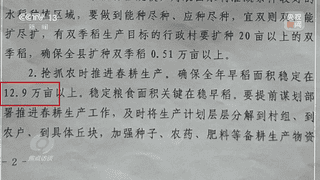 种23万亩水稻，上报近39万亩！央视曝光湖南江华县“纸上种田”
