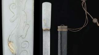 明代玉柄小刀细节曝光 淬刃痕迹如霓虹绚烂