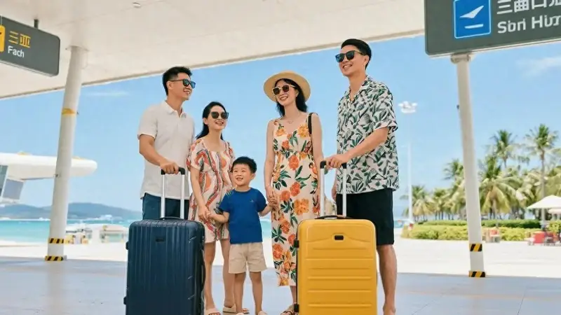 我花8万请全家三亚度假，到机场发现多两个行李箱，我直接改签