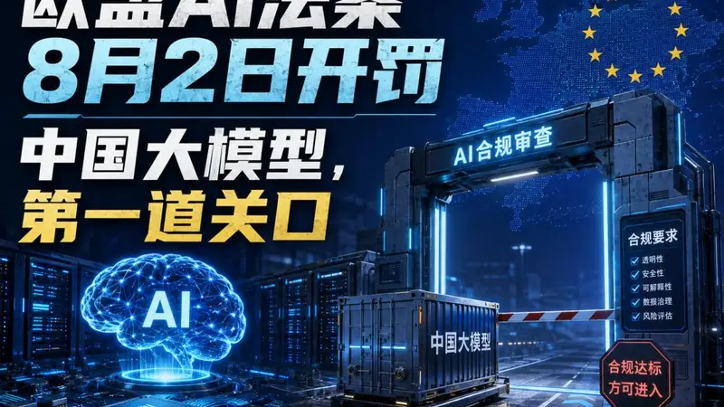 欧盟AI法案8月2日起正式开罚 通用人工智能模型提供者需履行合规义务