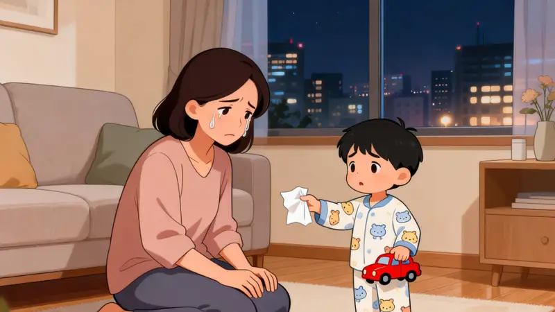 “妈妈你别怕我陪你”的孩子戳中网友:别欠孩子一堂生死温柔教育课