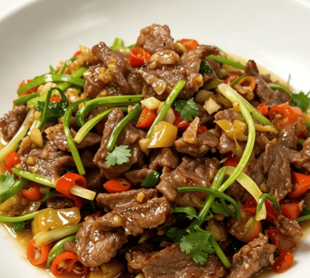 鲜辣入味嫩而不柴，小炒黄牛肉解锁正宗湘式滋味