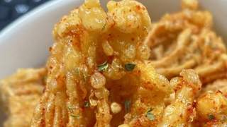 干炸金针菇酥脆教程：外酥里嫩 附调面糊油炸火候要点
