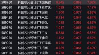 芯片板块全天领涨 科创芯片设计ETF涨超6%