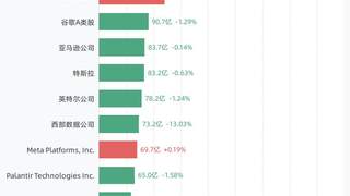 8月6日美股前20成交额出炉：美光316.16亿美元居首，SpaceX、英伟达等紧随其后