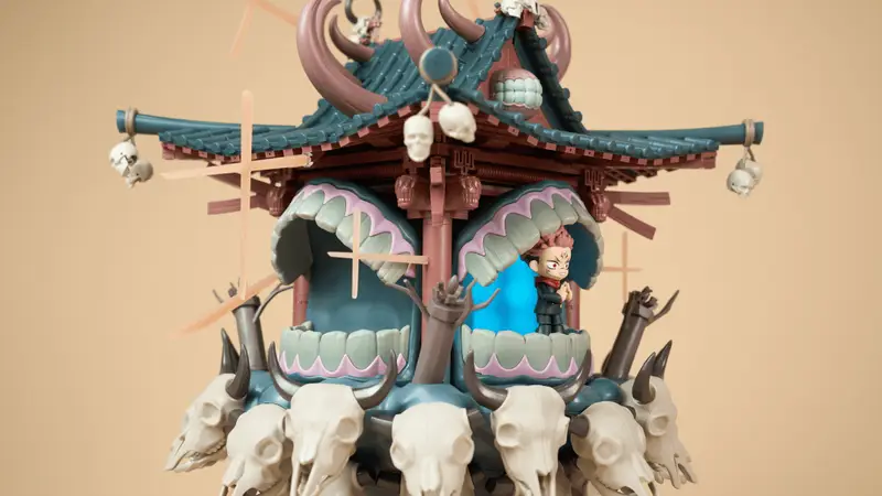 泡泡玛特《咒术回战》场景积木开箱评测:重塑经典场面的积木艺术