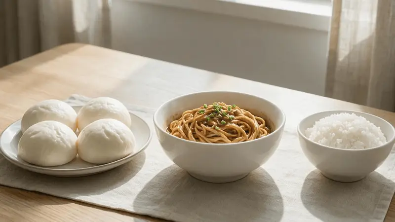 馒头面条米饭升糖速度咋比？营养师拆解主食血糖核心真相