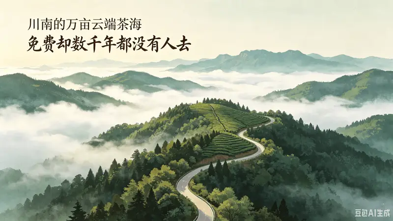 四川天宫山万亩茶海 坐拥千年古茶树王 还藏着七十年知青种茶史