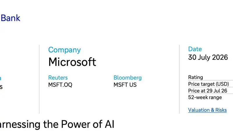 德银:微软AI商业化进入兑现期 Azure与Copilot撑起增长新曲线